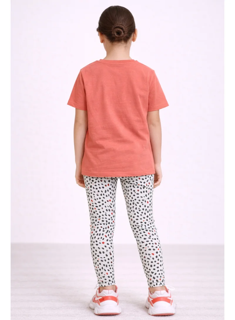 Victor And Jane Rust/Black Girls’ Multipack (2 Pack) – Graphic T-Shirts & Leggings Set (Basic Fit) for Women | Best Price UAE
